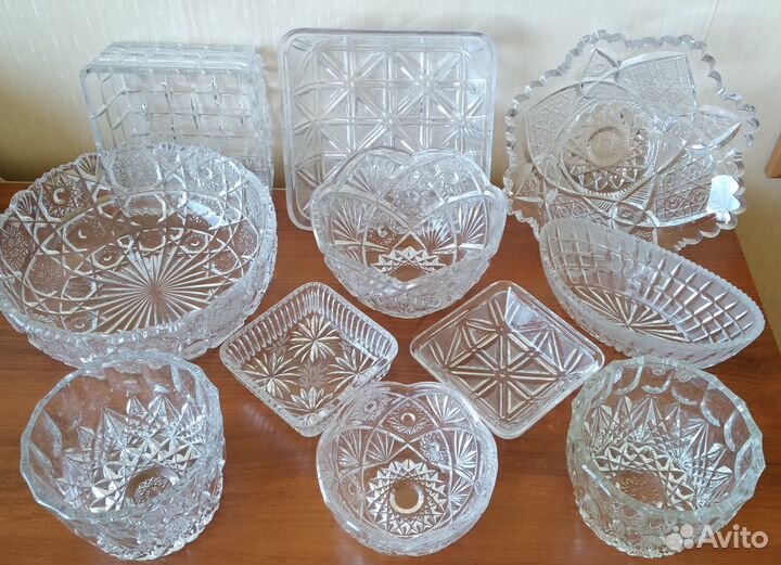 Салатники, конфетницы, вазы (хрусталь, СССР)