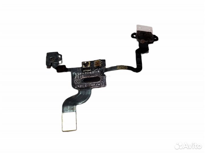 Шлейф iPhone 4 с микрофоном, кнопкой включения, св