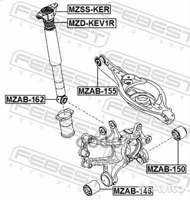 Опора амортизатора mazda 3/6/CX-5 11-17 зад.под