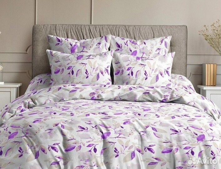 Постельное белье евро с готовым одеялом