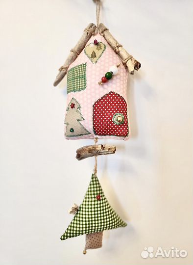 Текстильные тюльпаны и Новогодние домики Тильда