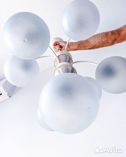 Винтажная люстра Шары Польша