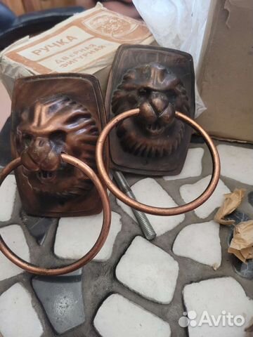 Ручки медные дверные