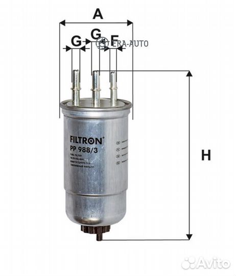 Filtron PP988/3 Фильтр топл.renault duster 1,5dCI 2010