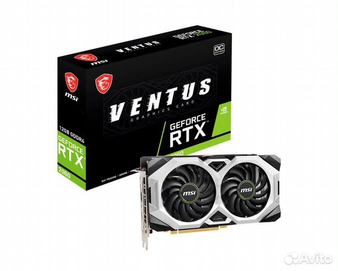 Видеокарта MSI GeForce RTX 2060 ventus 12G OC 12GB