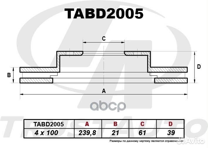 Тормозной диск (TA); tabd2005 tabd2005 Trust Auto