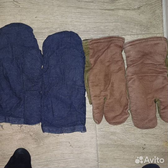 Мужские кожаные перчатки коричневые дублёнка