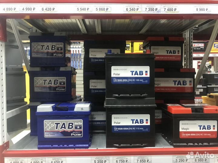 Tab Polar (Таб) 60Ah 600A обслужываемый обратный