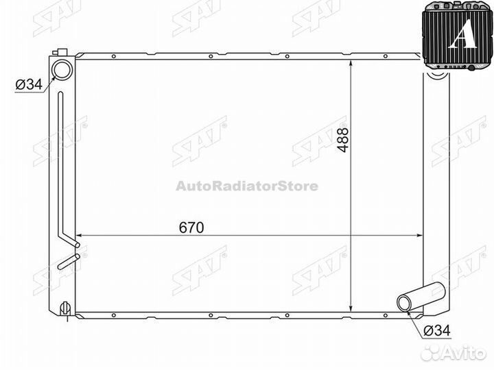 TY0003ACU30 Радиатор Toyota Harrier (XU30) 03-13