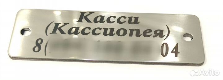 Табличка на ошейник (шлейку) с гравировкой