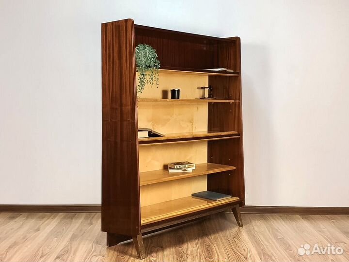 Винтажный книжный шкаф стеллаж mid century