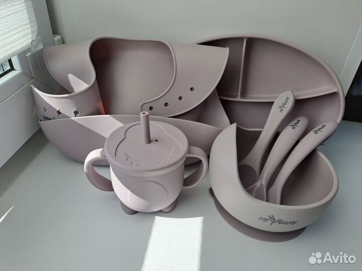 Набор детской силиконовой посуды