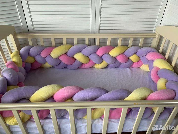 Бортик косичка 360см велюр (4 полосы)