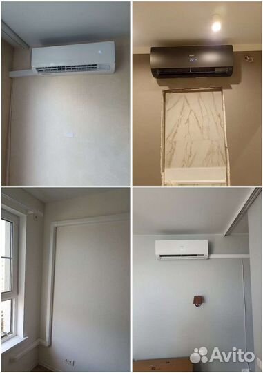 Установка кондиционеров, закладка трасс