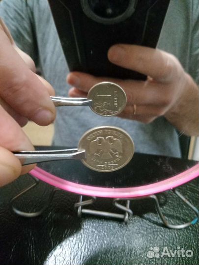 Монета 1рубль брак