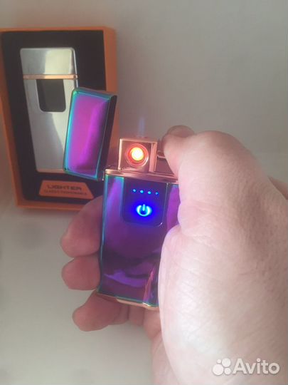 Зажигалка 2 в 1 спираль +turbo с фонариком