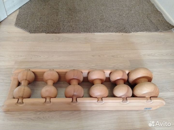 Массажер для шеи тренажёр роликовый Древмасс