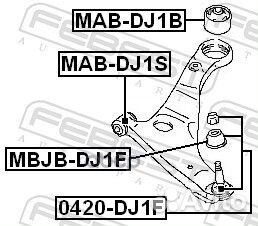 Сайлентблок задний переднего рычага mabdj1B Febest