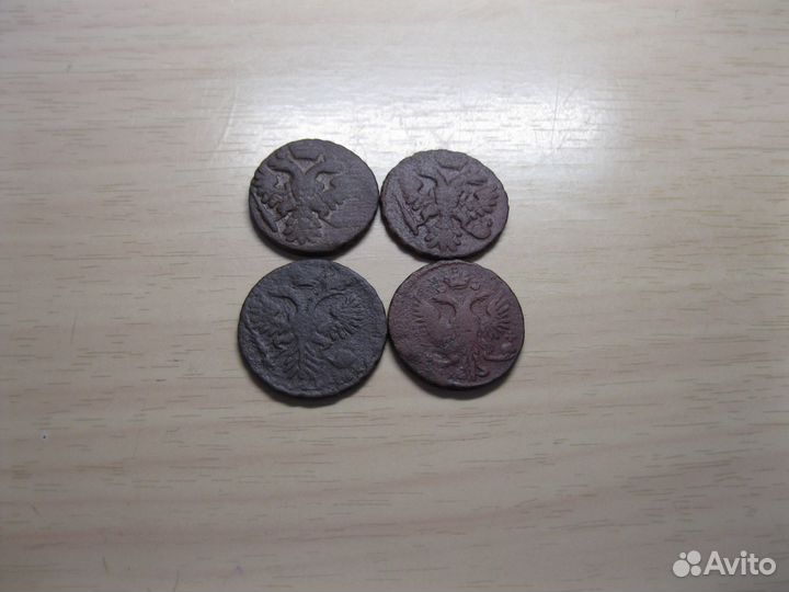 Деньга 1730г-1751 год Оригинал