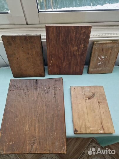 Старинные иконы 19 век рукописные, оклад, киот