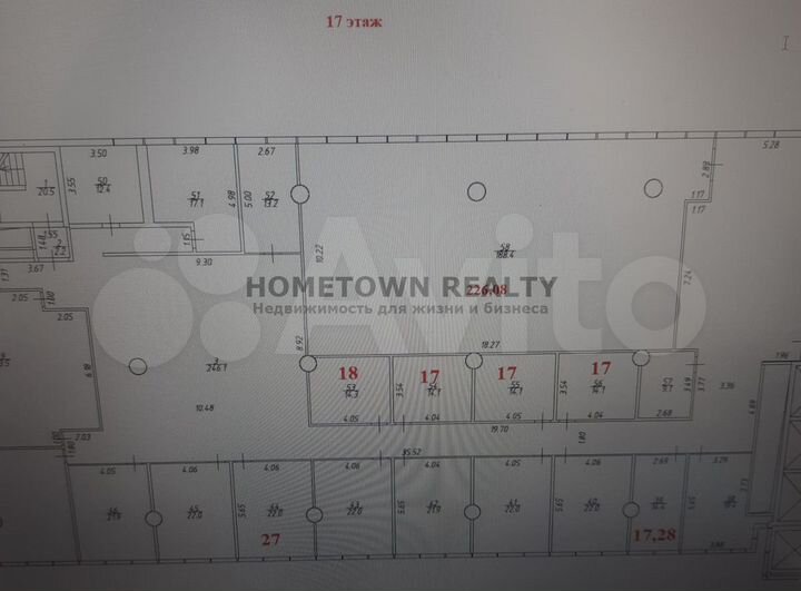 Офис Open-Space - 226 м² на 17 этаже