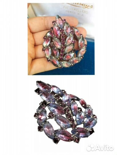 Винтажная бижютерия, кольцо пекинское стекло