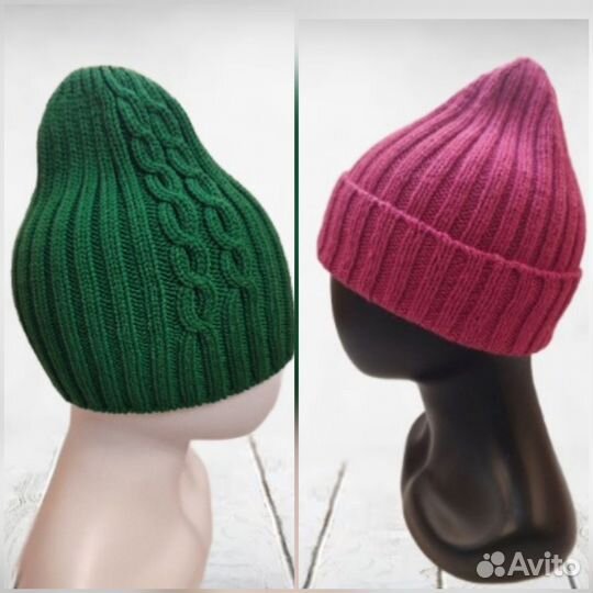 Шапка женская вязаная ручная работа