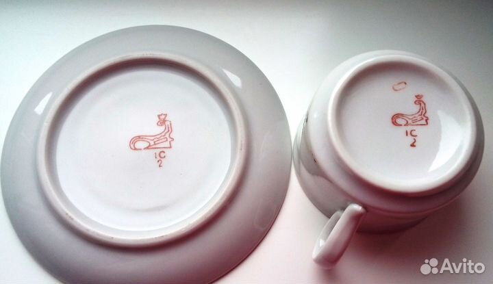 Кофейная пара чашка с блюдцем Богдановичский завод