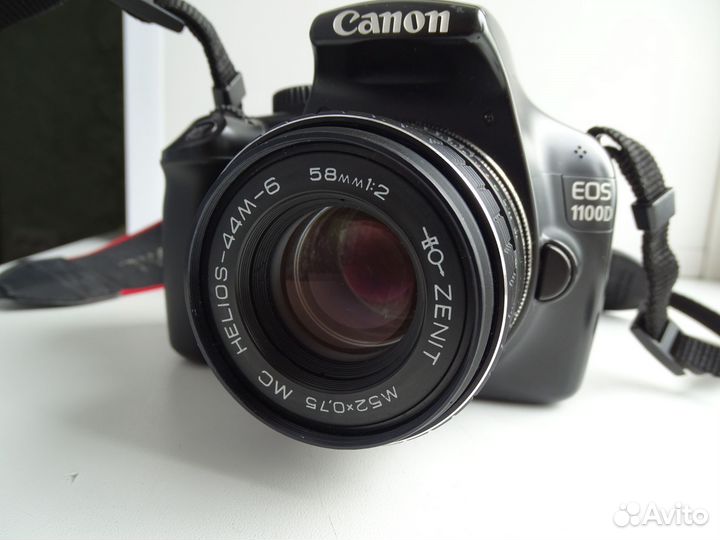 Объектив Helios 44m-6 с переходником для Canon
