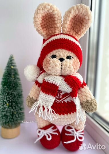 Вязаный поросенок Спартак, зайчик Спартак,кот