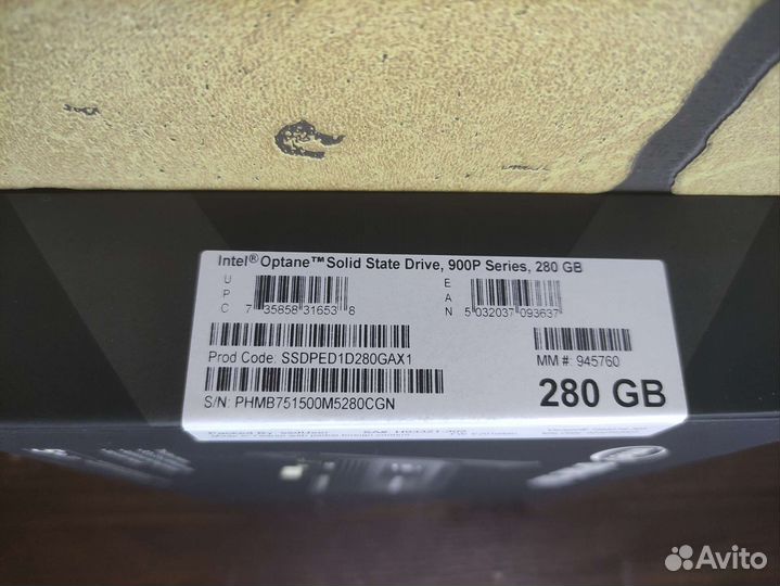 SSD диск intel pcie 280GB ssdped1D280GAX1