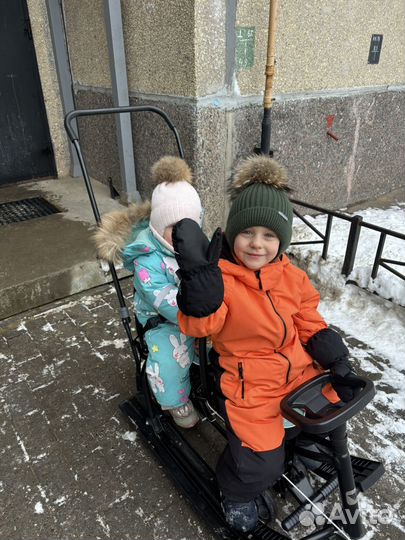 Снегокат детский для двоих