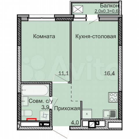 1-к. квартира, 35,4 м², 17/18 эт.