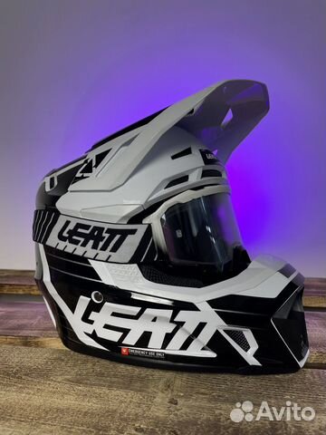 Мотошлем Leatt Kit Moto 7.5 V23 Black + Очки