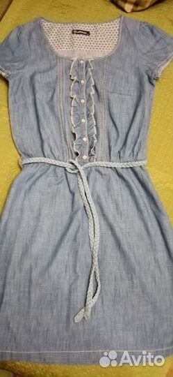 2 фирменных платья, гипюровое и джинцовое