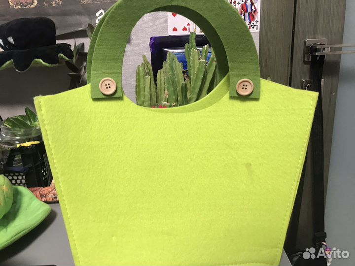 Cумка с лягушками фетр