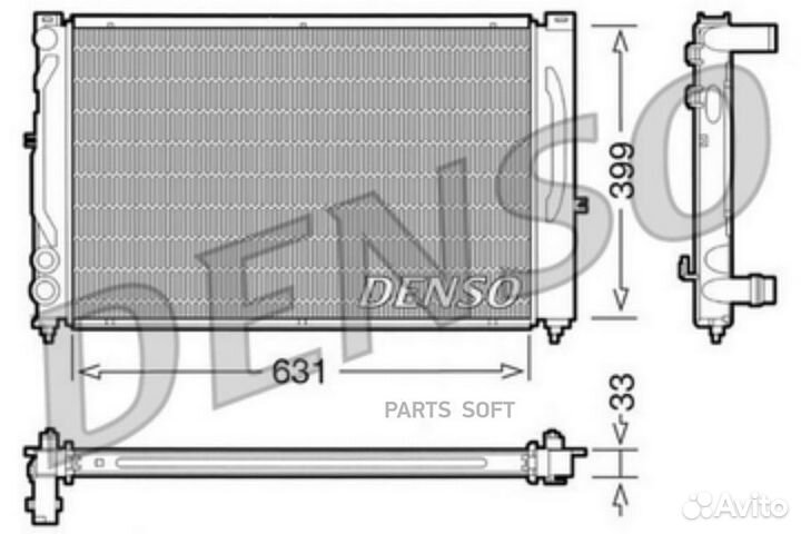 Denso DRM02020 Радиатор 631x399