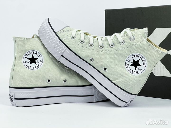 Converse All Star White High Platform