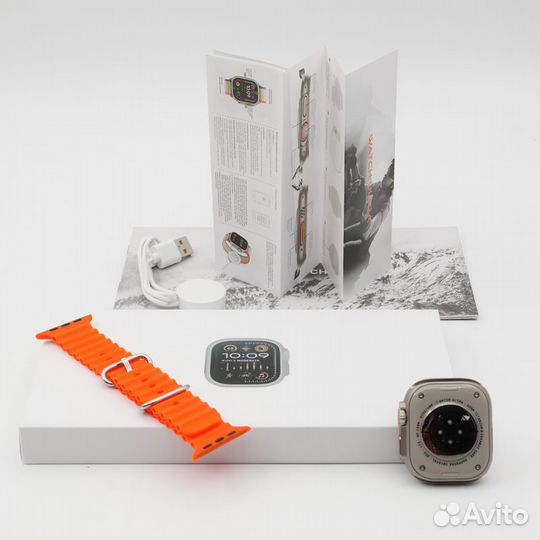 Часы apple watch ultra 2 49mm white black orange