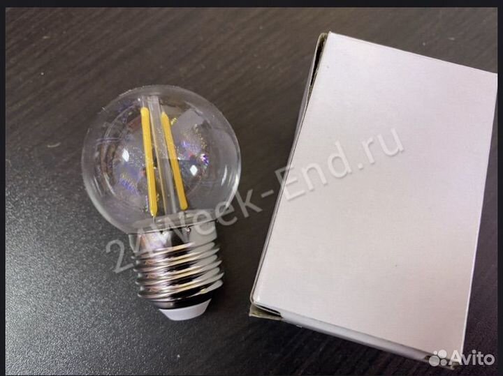 Лампы 2Вт для гирлянд Белт-лайт Ретро филаментные