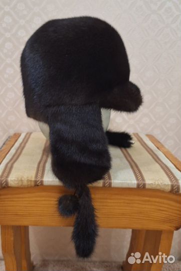 Шапка ушанка норковая женская