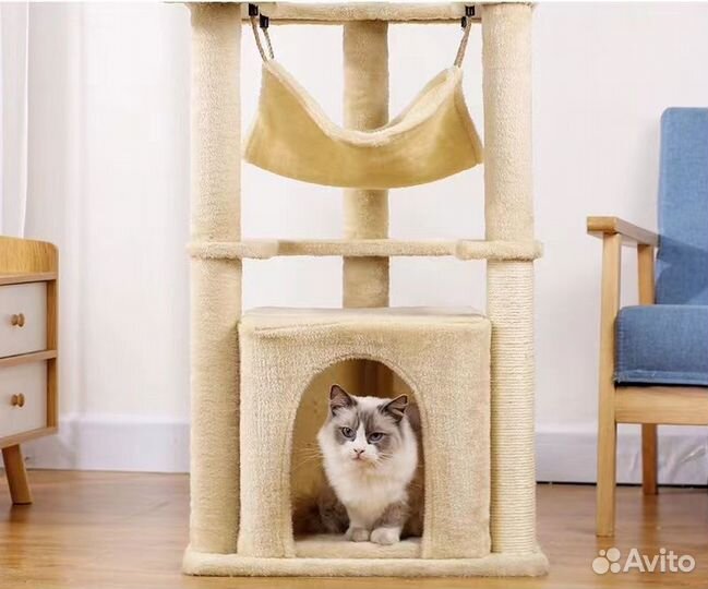Новый Эко Когтеточка, 6 Уровней, 45x50x132см