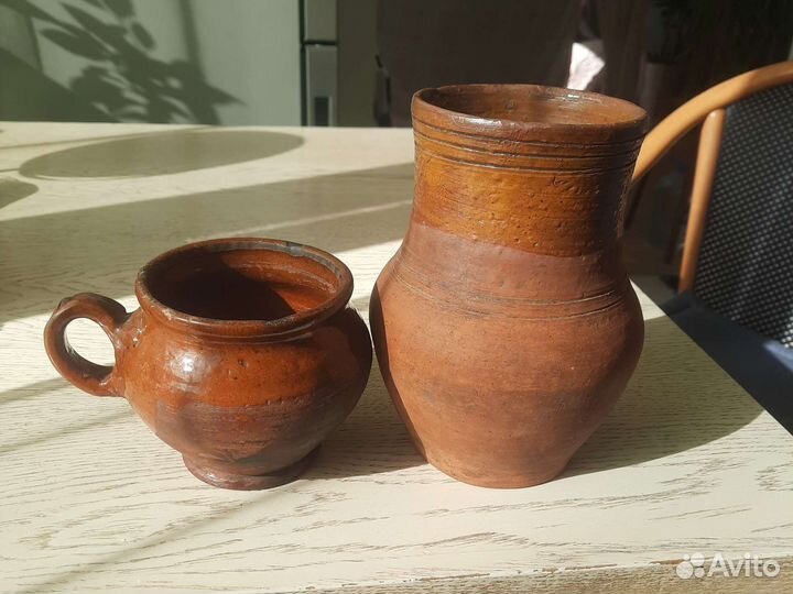 Крынка глиняная старинная