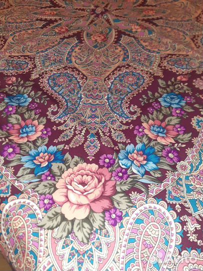 Павловопосадский платок шерсть