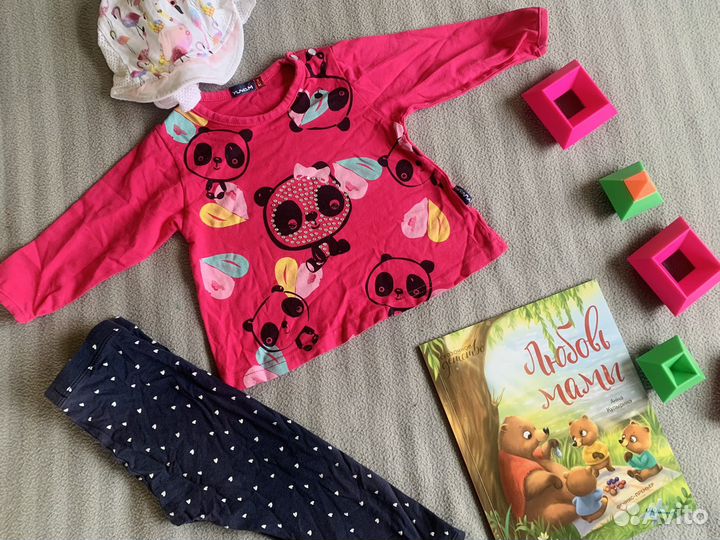 Летняя одежда для девочки 68 74 пакетом