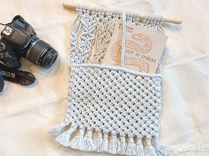 Макраме настенный органайзер тканный гобелен бохо