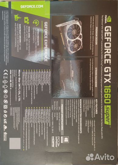Видеокарта gtx 1660 super 6gb msi