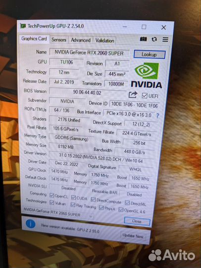 Видеокарта Palit GeForce RTX 2060 super dual 8GB
