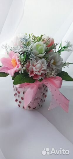 Букет из мыльных цветов