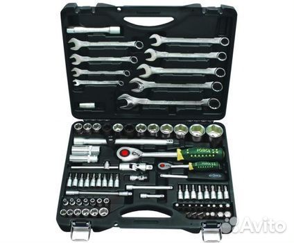 Набор инструментов 82 предмета 1/2, 1/4 6-гранных